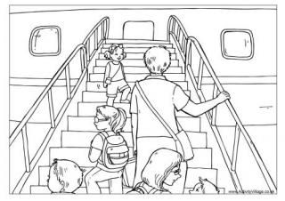 Summer Holidays Colouring Pages