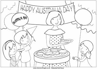 Australia Day Colouring Pages