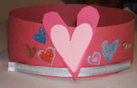 Valentine crown craft for kids