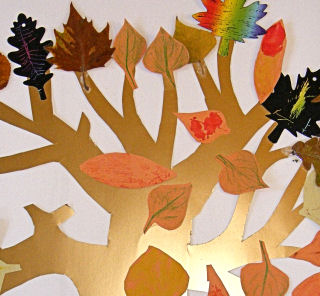 Autumn tree craft detail