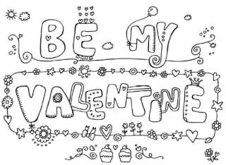 Valentine's Day colouring cards