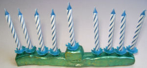 Birthday Candle Menorah Craft