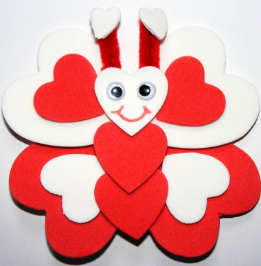 Butterfly Magnet craft for Valentine's Day