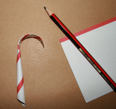 Candy cane printable craft step 4