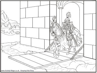 Knight Colouring Pages