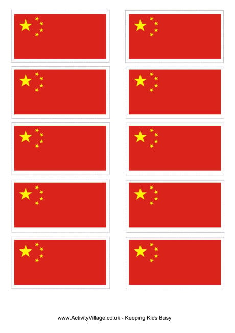 China Flag Printable