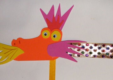 Dragon puppet detail