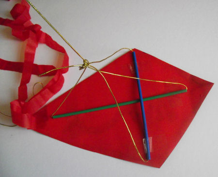 Chinese kite, detail of back