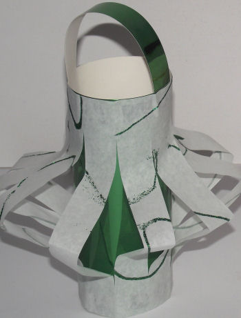Christmas lanterns craft - detail photo showing handle