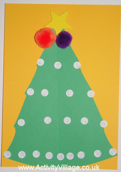 Christmas tree advent calendar craft