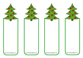 Christmas tree bookmarks