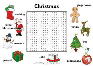 Christmas Word Searches for Kids