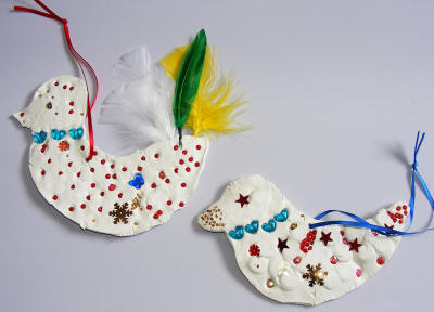 Clay bird craft for kids