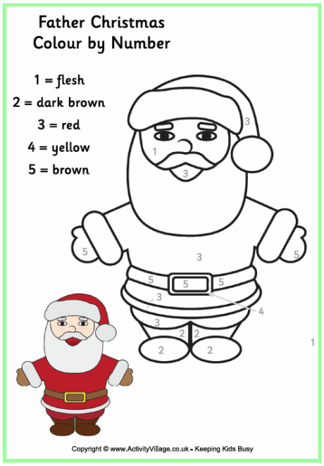 father-christmas-colour-by-number