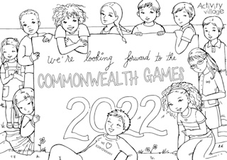 Commonwealth Games Colouring Pages