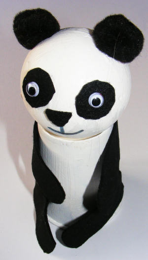 Cup and ball panda craft for kids