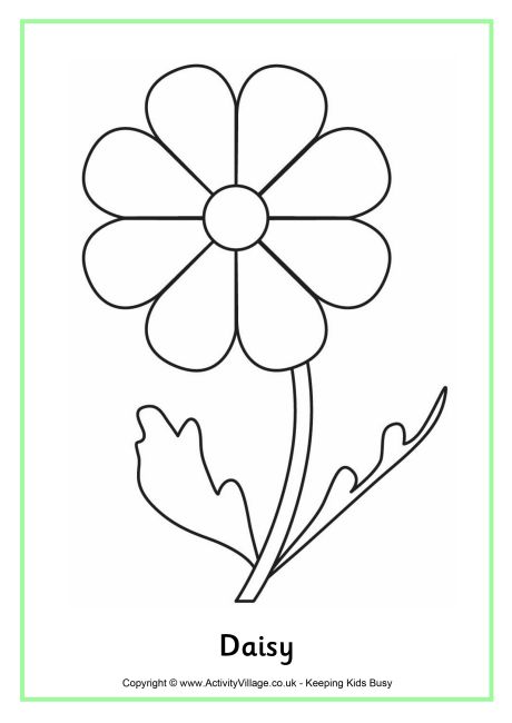 daisy flower printable coloring pages - photo #12