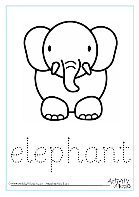 Elephant Word Tracing