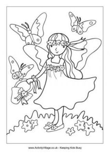 Fairy Colouring Pages