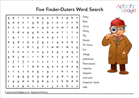 Five FindOuters Word Search