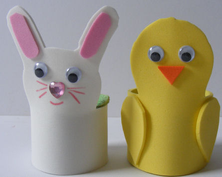 Foam egg cups - so cute!