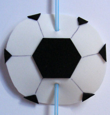 Football straw detail