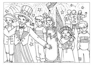 Fourth of July Colouring Pages