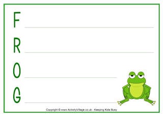 Frog Worksheets