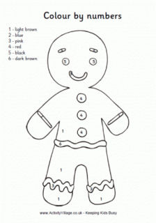 Gingerbread Colouring Pages