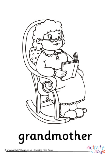 free grandma coloring pages - photo #45