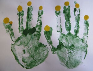 handprint menorah