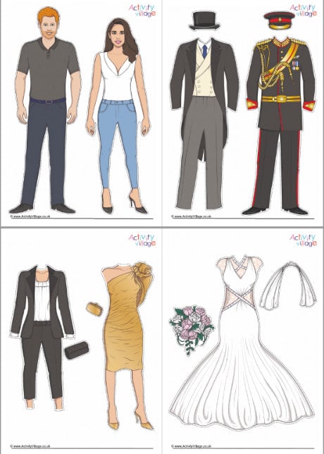 Royal Wedding (Duke and Duchess of Sussex) Paper Dolls