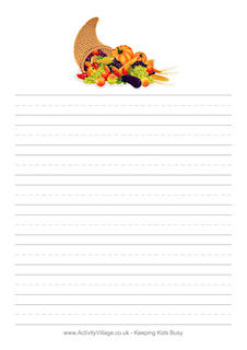Harvest Writing Paper
