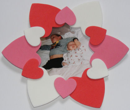 Heart photo frame craft for kids