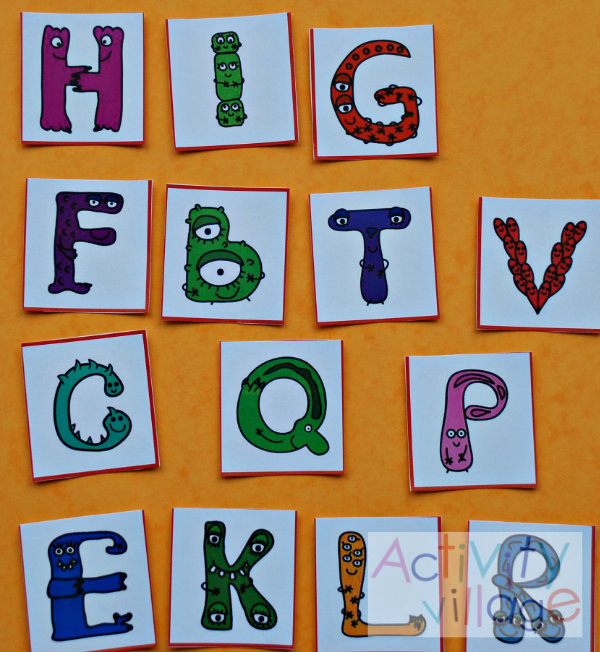 Monster alphabet cards