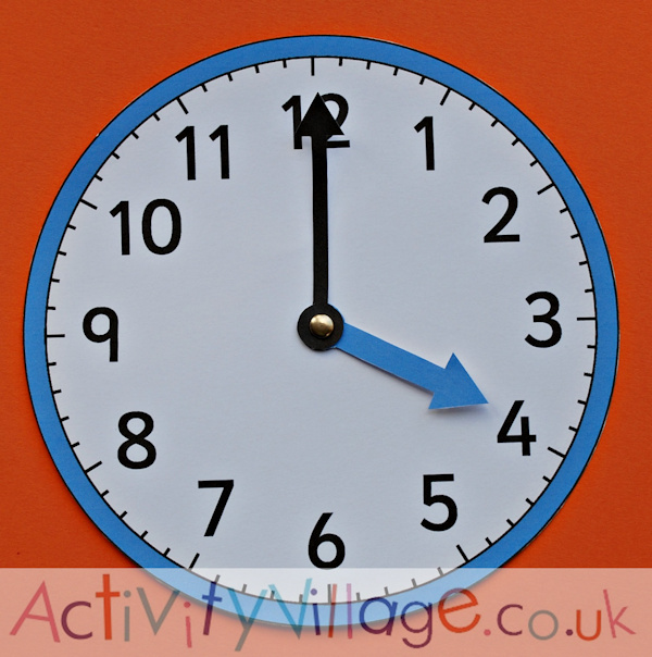Blue teaching clock