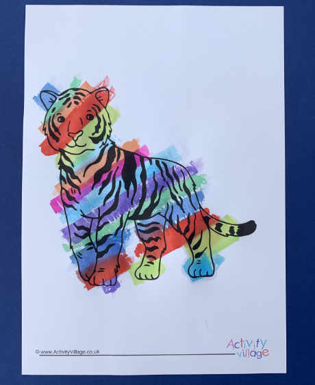 Here's our colourful, stripy tiger!