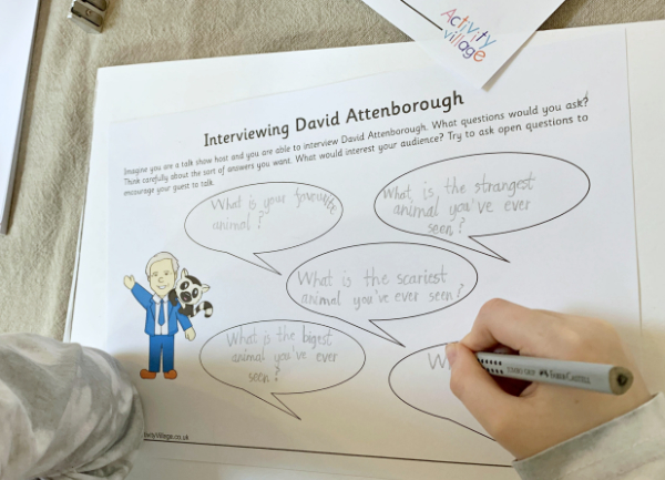 Son's interview questions for David Attenborough