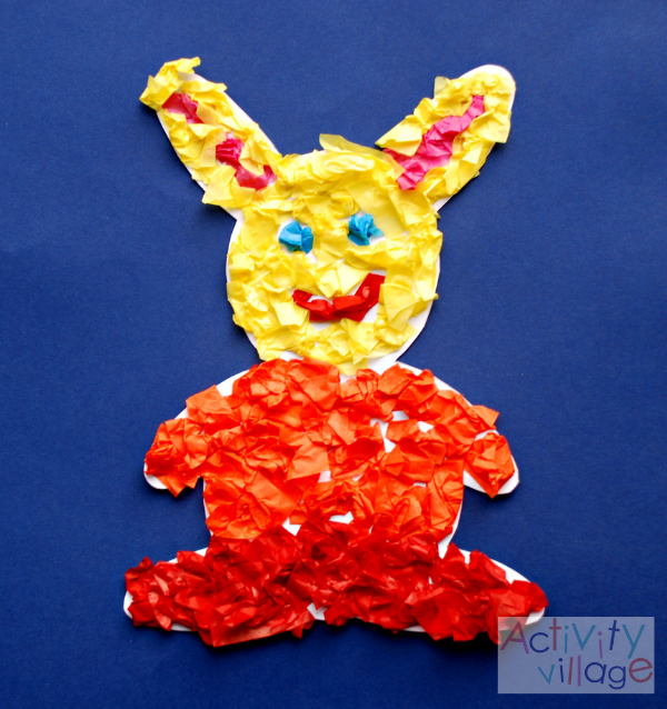 Tissue paper Easter bunny