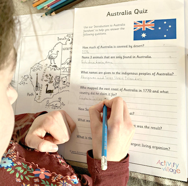 Trying the Australia quiz!