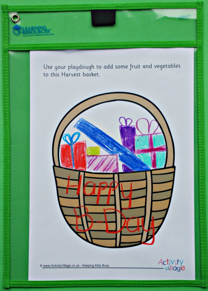 Harvest Basket Playdough Mat 1