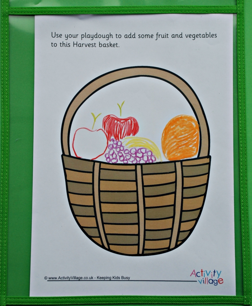 Harvest Basket Playdough Mat 2