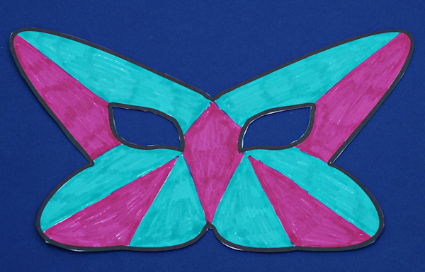 Simple colouring on one of the mask templates