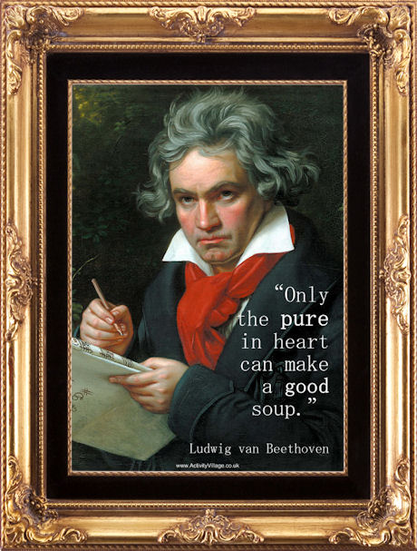 Ludwig van Beethoven - framed quote poster