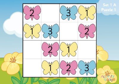 Butterfly sudoku large display version example