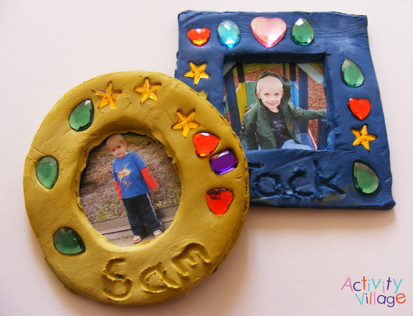 Our finished clay photo frames