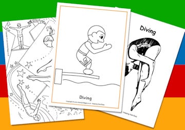 Commonwealth Games sports colouring pages