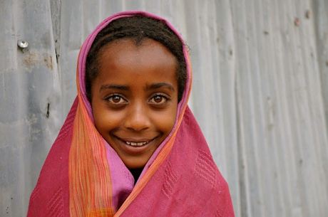 Smiling girl in Ethiopia