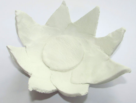 Lotus flower bowl - ready to paint
