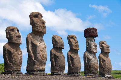 Moais statues at Easter Island, Chile